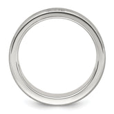 Chisel Stainless Steel Brushed Laser Design 8mm Band